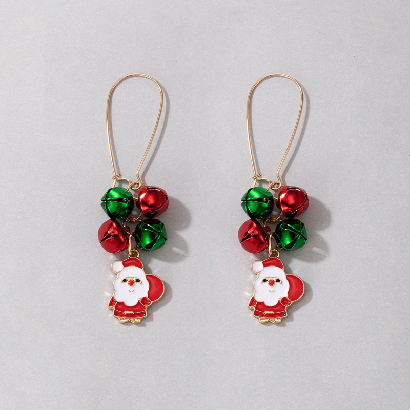 European and American new Christmas color pearl earrings irregular multicolor earringspicture3