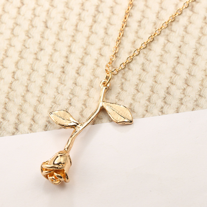 European and American Valentines Day Rose Alloy Clavicle Chain Wholesalepicture9