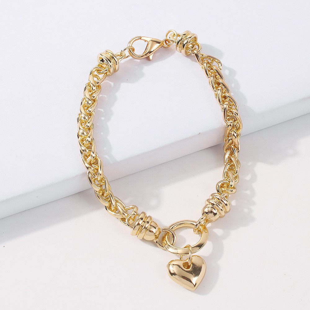 Fashion Geometric Heart Thick Alloy Bracelet wholesalepicture3