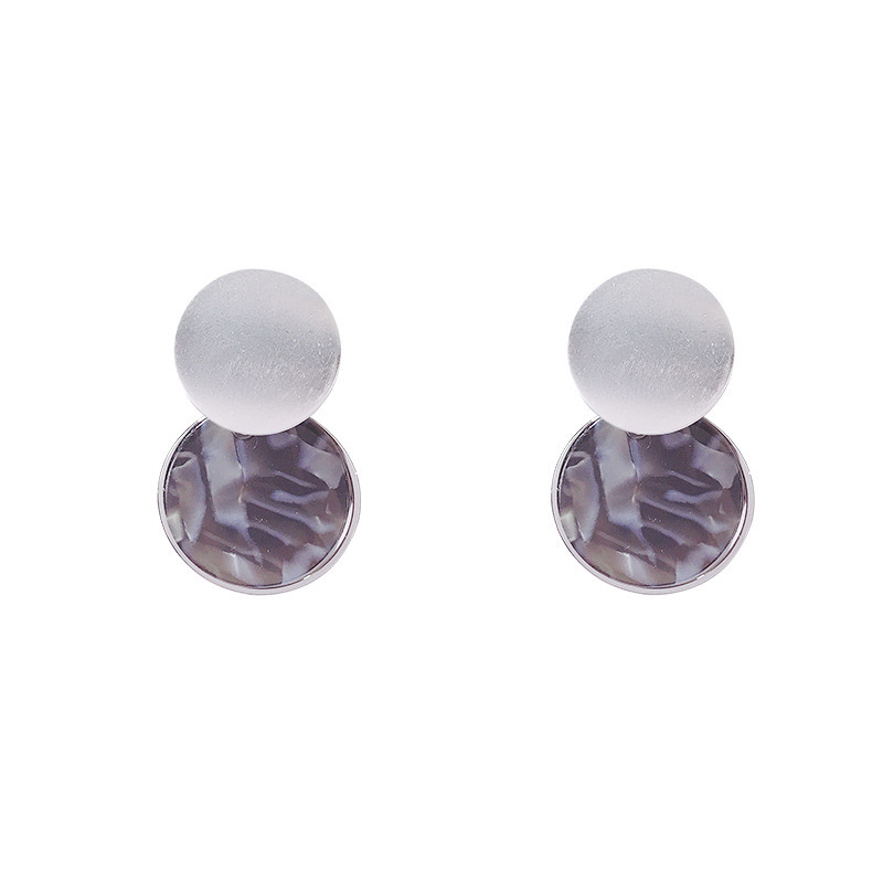 fashion round acrylic earrings Korean geometric earrings female wholesalepicture5