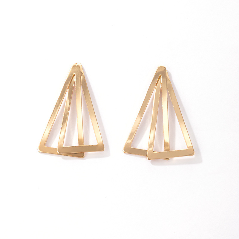 2021 European and American simple exaggerated geometric alloy earringspicture2