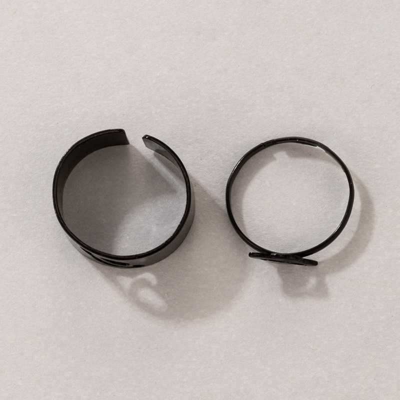retro simple design sense hollow planet adjustable twopiece alloy ring wholesalepicture5