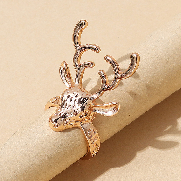 Korean creative fashion reindeer alloy ring wholesalepicture1
