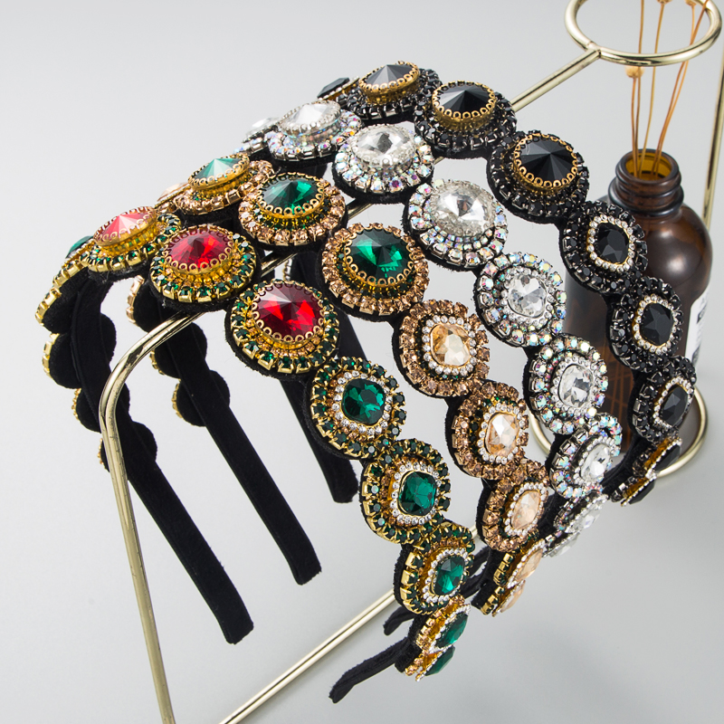 retro colorful ornate gemstone decoration headband wholesalepicture2