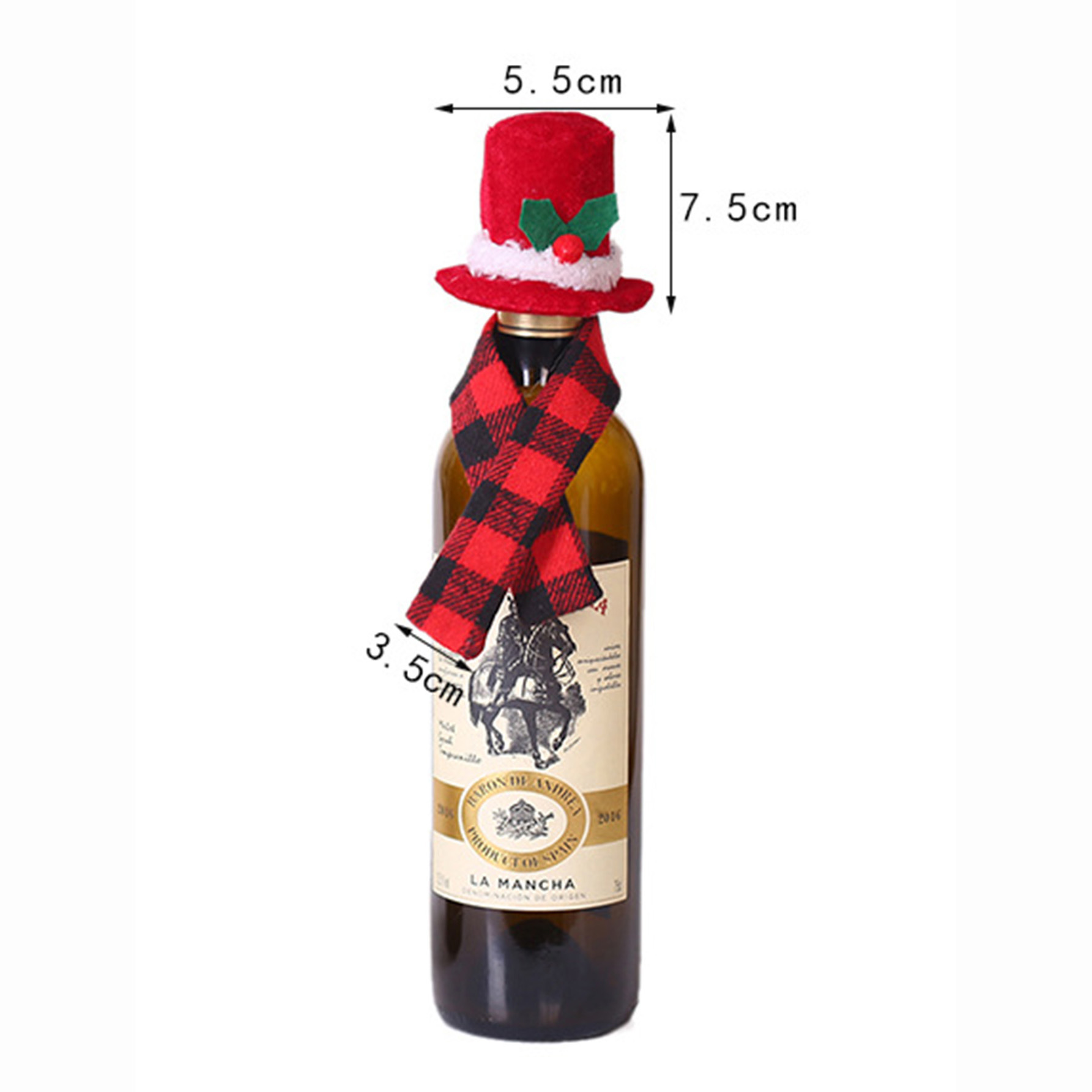 charpe crative de Nol chapeaux deux pices couvercle de bouteille de vin rouge chapeau de treillis chapeau haut de forme rougepicture2