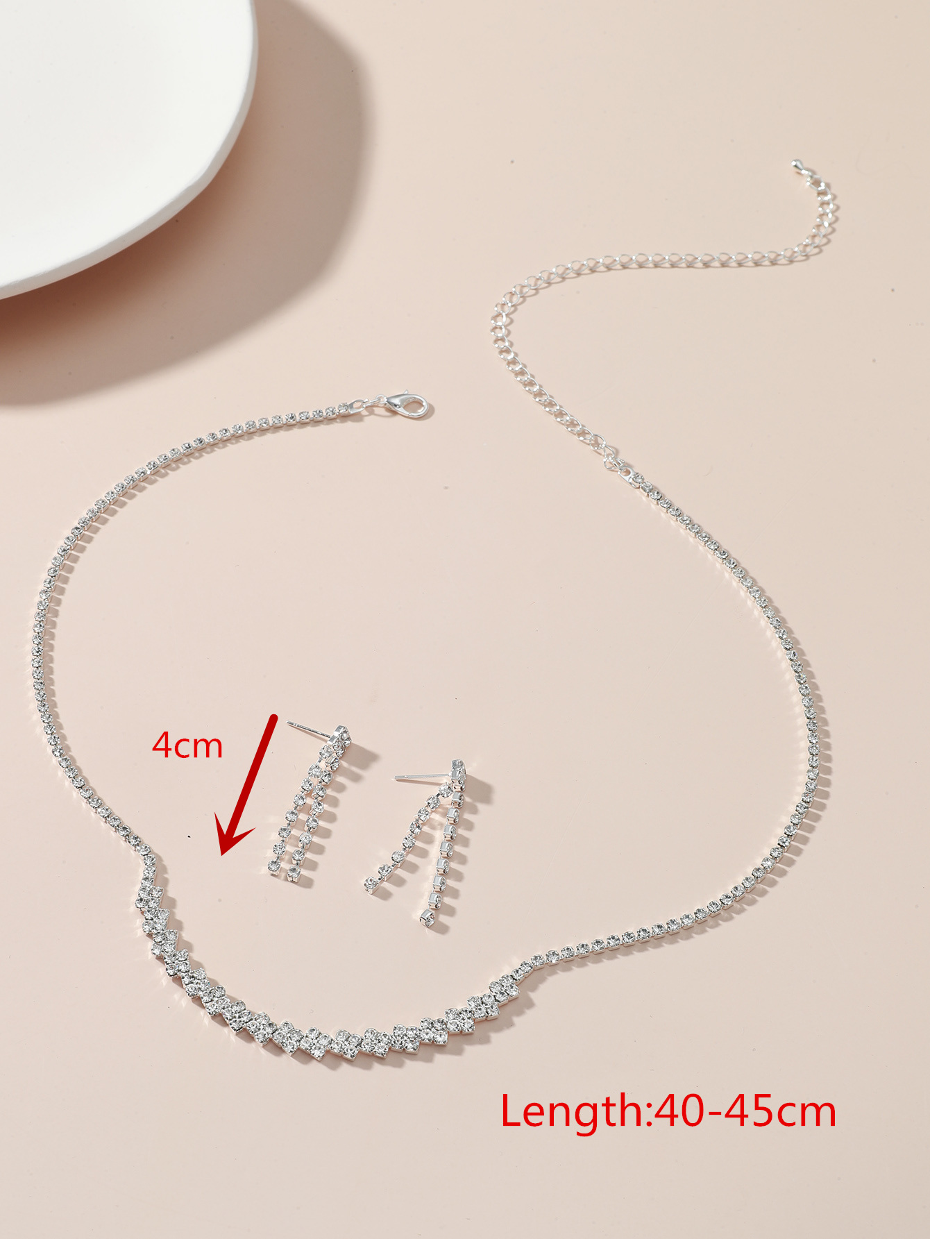 Womenu0027s Fashion Splicing Cube Necklace and Earring Set