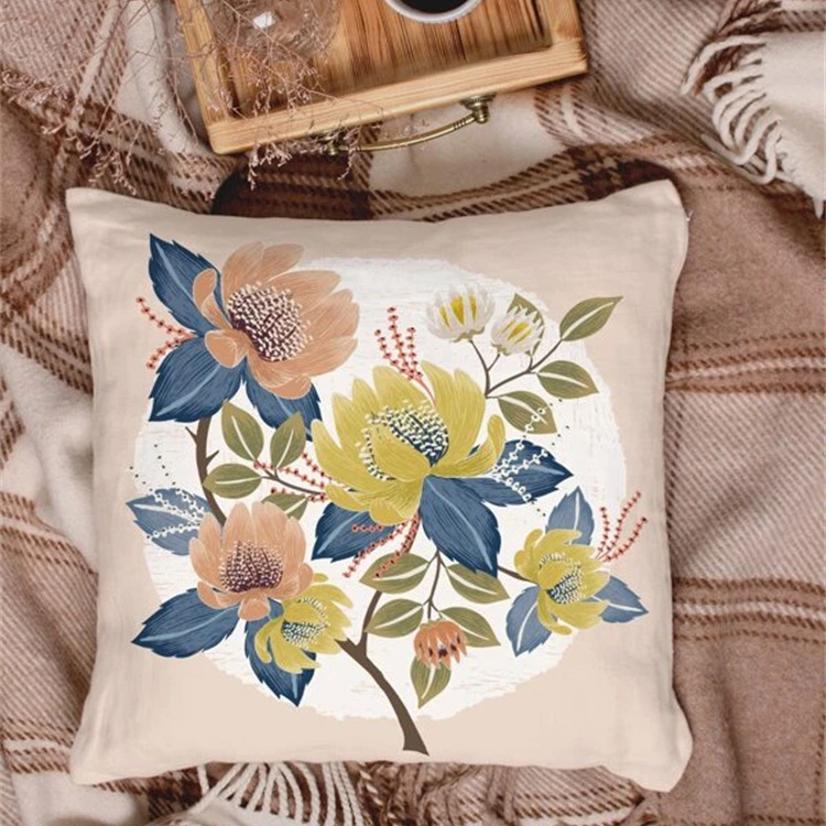 Kissenbezug aus Leinen mit Blumendruckpicture9