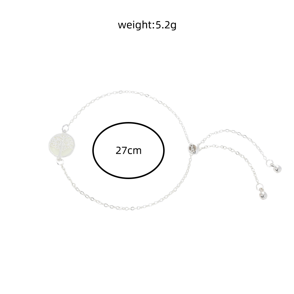 new fashion simple metal tree of life bracelet anklet creative luminous accessories wholesalepicture1