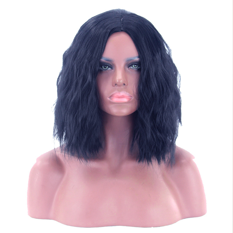 2021 wig black water ripple short curly hair wigs wig headgear NHDSX468856picture2