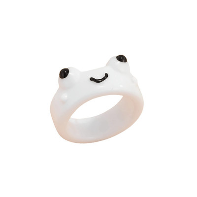 Cute frog lightweight ring resin super cute colorful animal ring simple three-dimensional ring