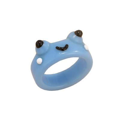 Cute frog lightweight ring resin super cute colorful animal ring simple three-dimensional ring