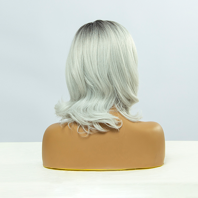 2021 coiffures en fibre chimique argent blanc court cheveux boucls perruques perruque de mode coiffures NHDSX468926picture3