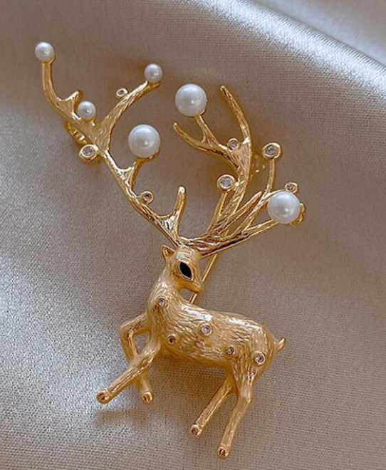 Broche de cerf en strass perle crative corenne mode accessoires de vtements  broche simplepicture4
