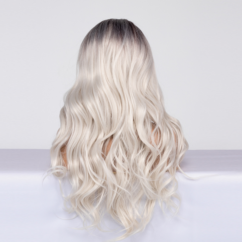 2021 fibre chimique cheveux longs boucls grosse vague perruques coiffures argent blanc perruquepicture3