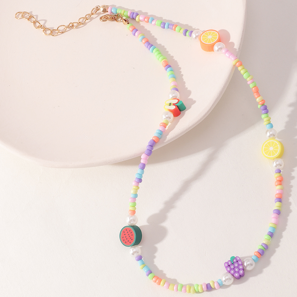 Fashion fruit miyuki beads childrenu0027s necklace wholesale