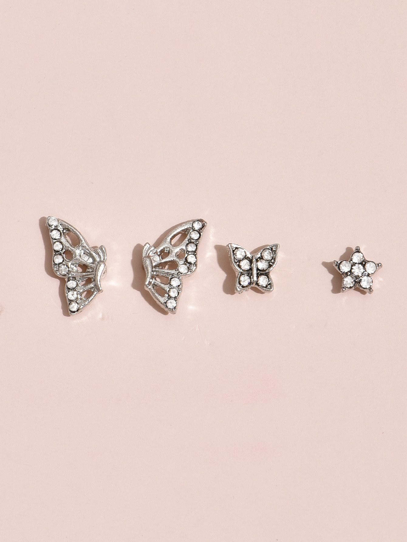 Korean sweet personality butterfly diamond stud earringspicture2