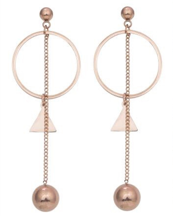 Womens Fashion Geometric Pendent Titanium Steel Earrings Wholesalepicture1