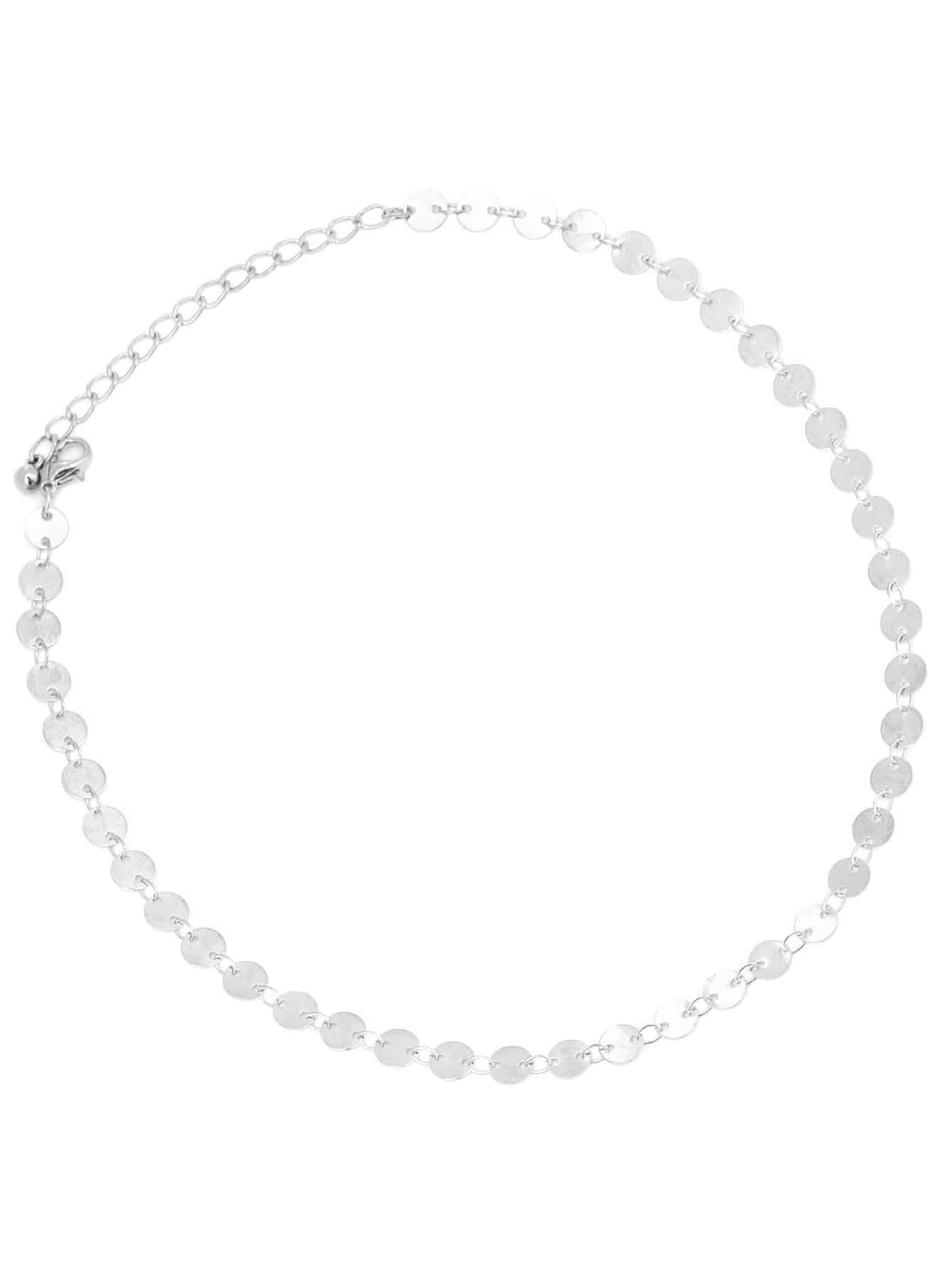 Fashion Simple Jewelry Geometric Circle Necklace Rhinestone Tassel Moon Pendant Necklacepicture5