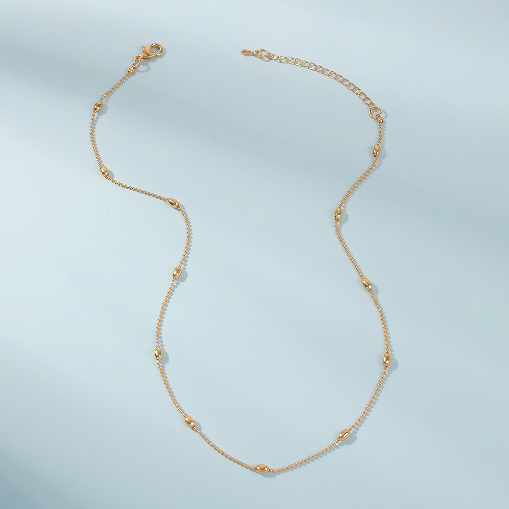 simple niche geometric splicing beads chain necklacepicture3