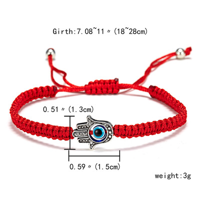 New Blue Eye Bracelet Evil Eye Red Rope Braided Adjustable Bracelet Wholesalepicture18