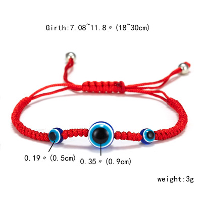 New Blue Eye Bracelet Evil Eye Red Rope Braided Adjustable Bracelet Wholesalepicture14