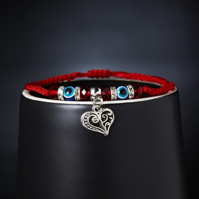 New Blue Eye Bracelet Evil Eye Red Rope Braided Adjustable Bracelet Wholesalepicture4
