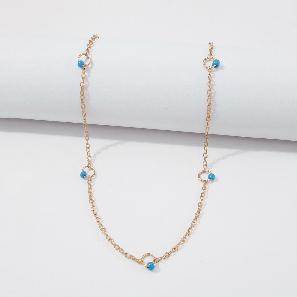 Alloy Beads Contrasting Color Simple Waist Chain Body Chain