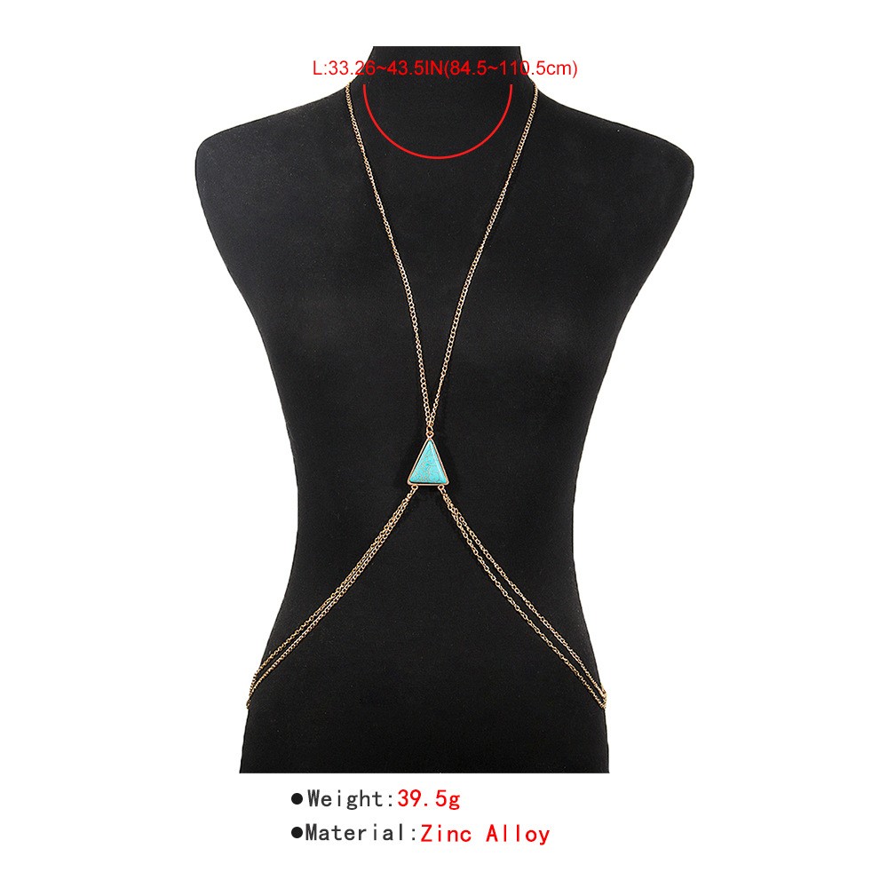 simple alloy geometric body chain