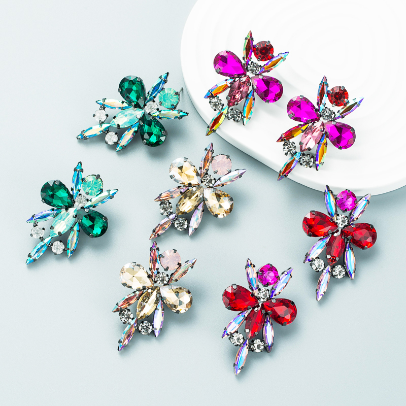 personality bee rhinestone glass diamond earrings full diamond earringspicture2