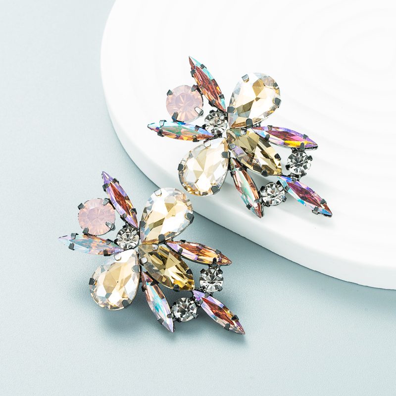 personality bee rhinestone glass diamond earrings full diamond earringspicture5