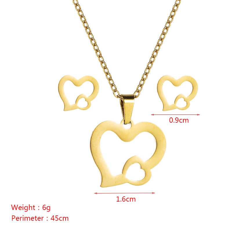 fashion alloy heart shape scissors earrings necklace setpicture1