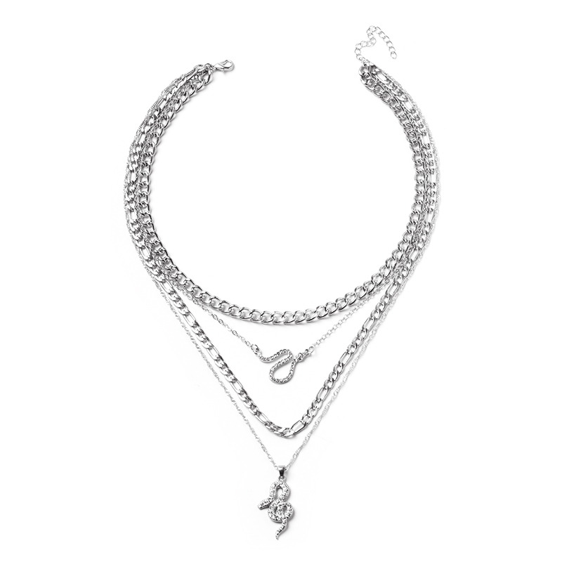 Fashion Spirit Snake Chain Four-layer Chain Necklace