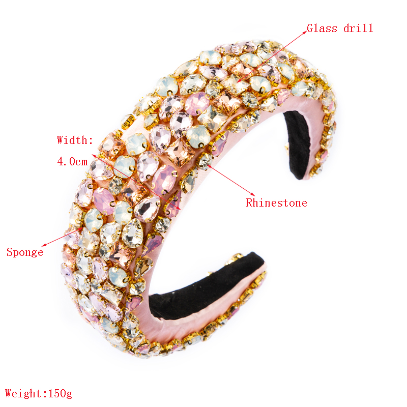 baroque wideedge colored glass diamond shiny fashion headbandpicture1