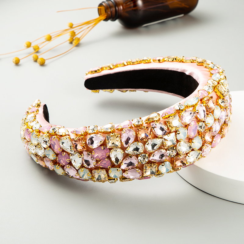 baroque wideedge colored glass diamond shiny fashion headbandpicture3