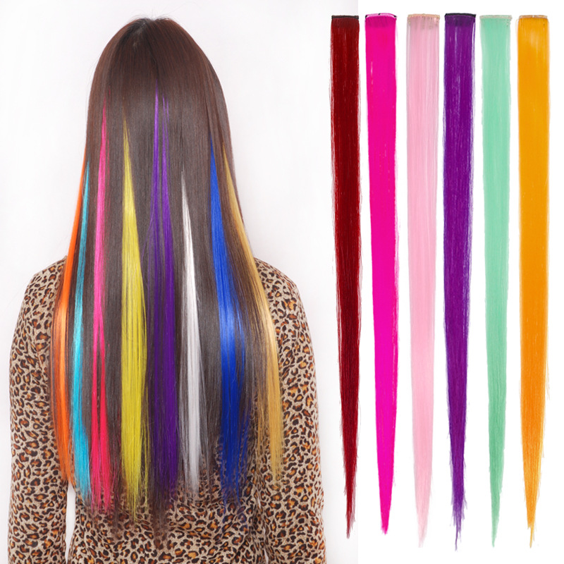 Modischer Farbverlauf ein Stck glattes Haarverlngerungsstckpicture1
