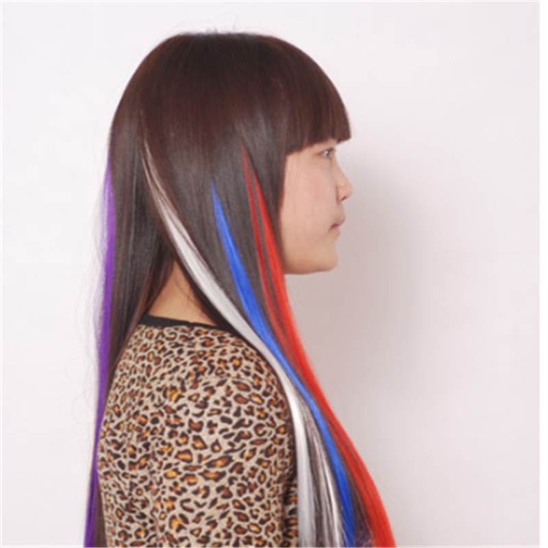 Modischer Farbverlauf ein Stck glattes Haarverlngerungsstckpicture4