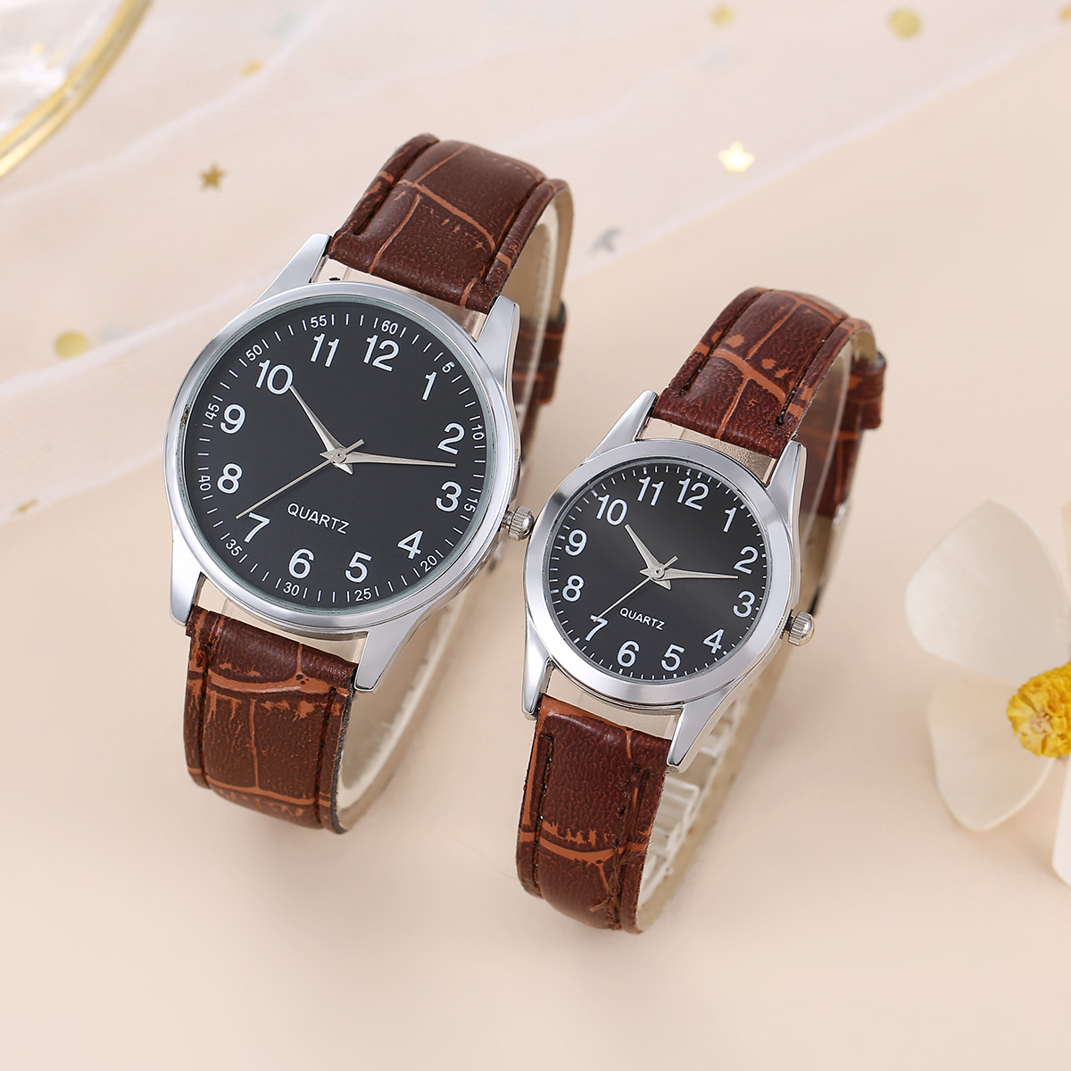 Small Digital Dial Simple Fashion PU Strap Couple Watchpicture11