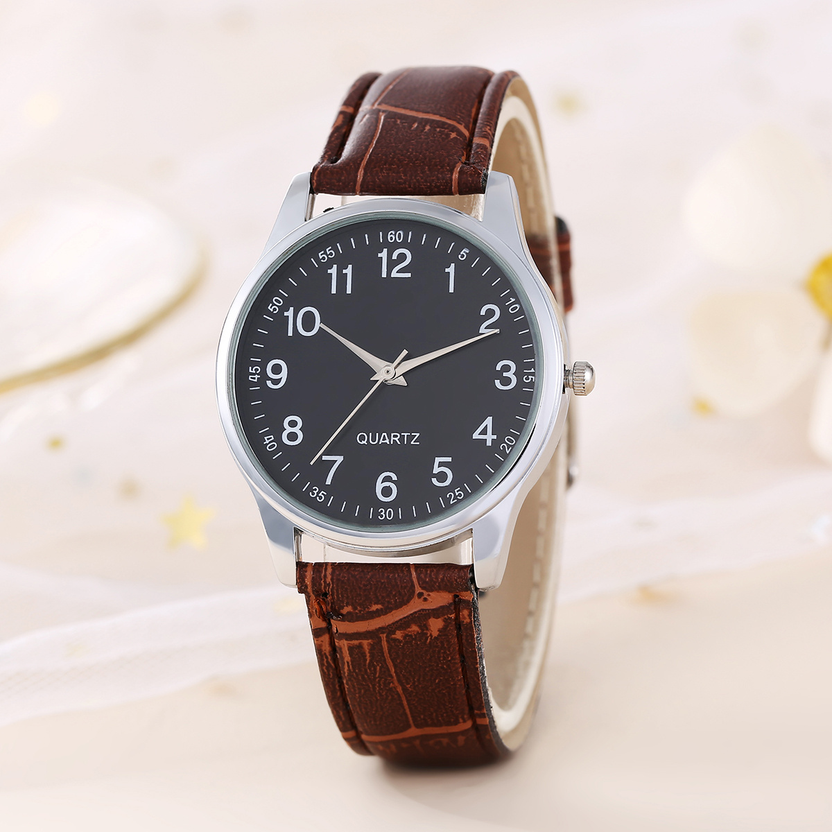 Small Digital Dial Simple Fashion PU Strap Couple Watchpicture9