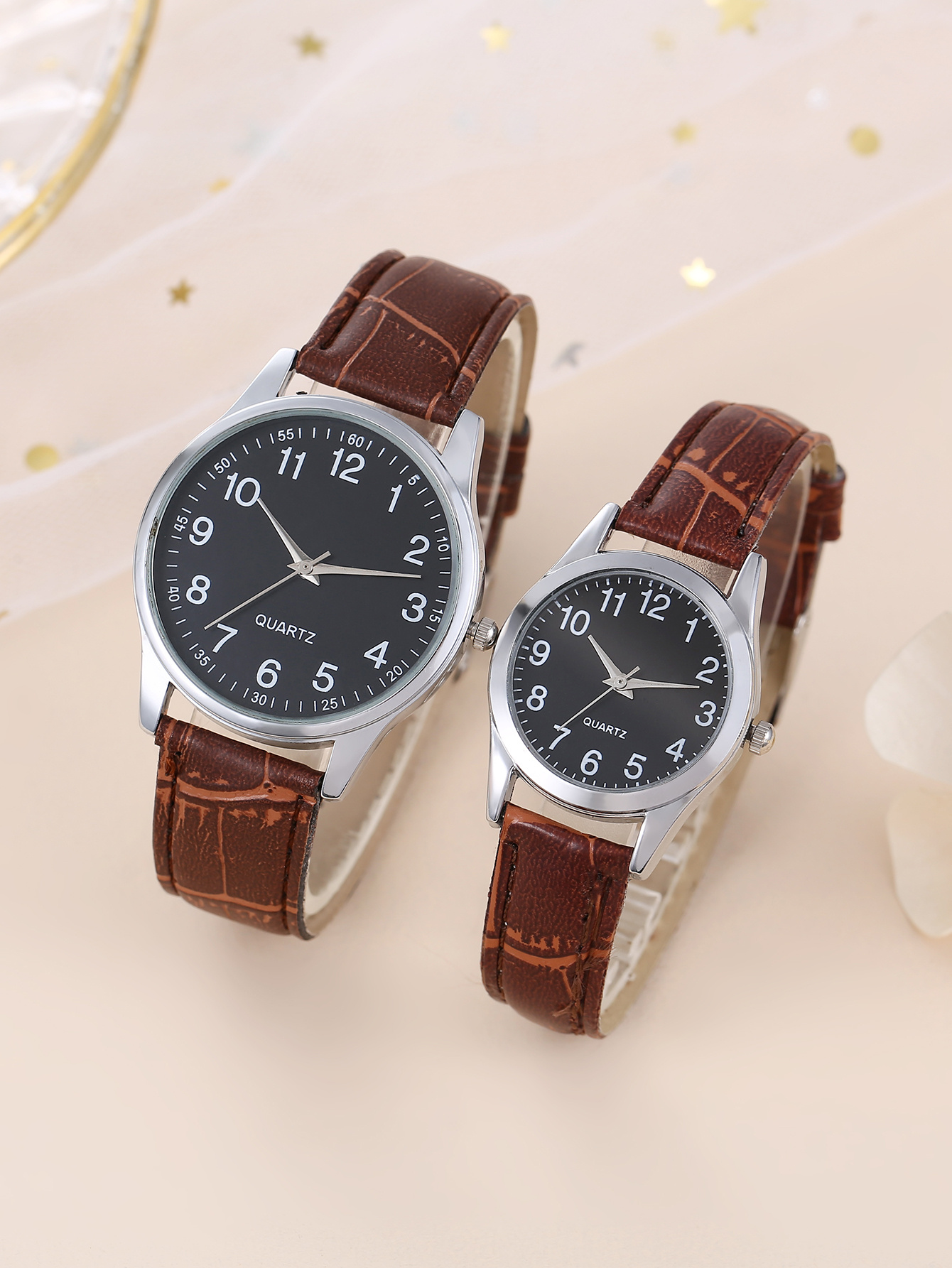 Small Digital Dial Simple Fashion PU Strap Couple Watchpicture8