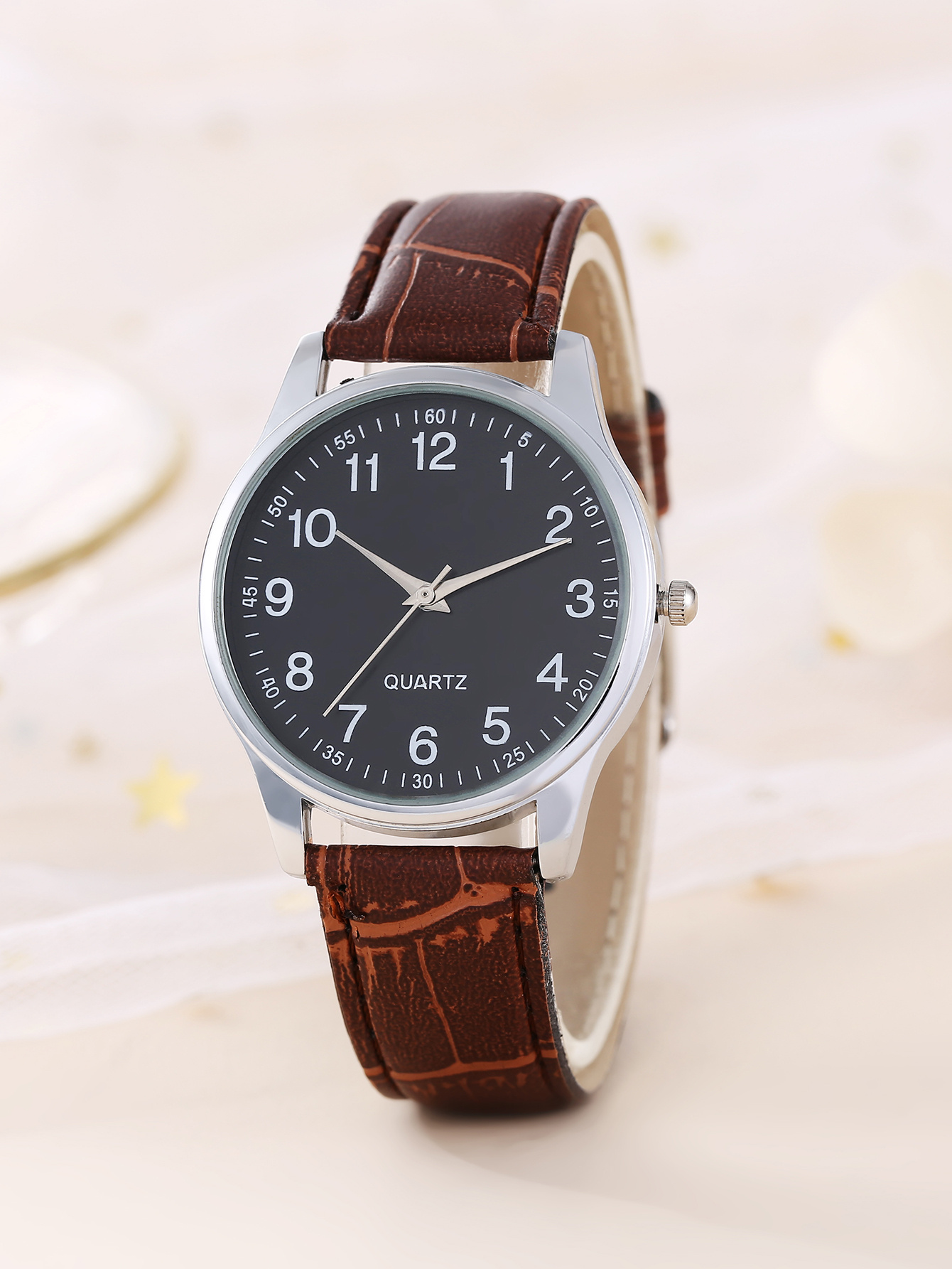 Small Digital Dial Simple Fashion PU Strap Couple Watchpicture7
