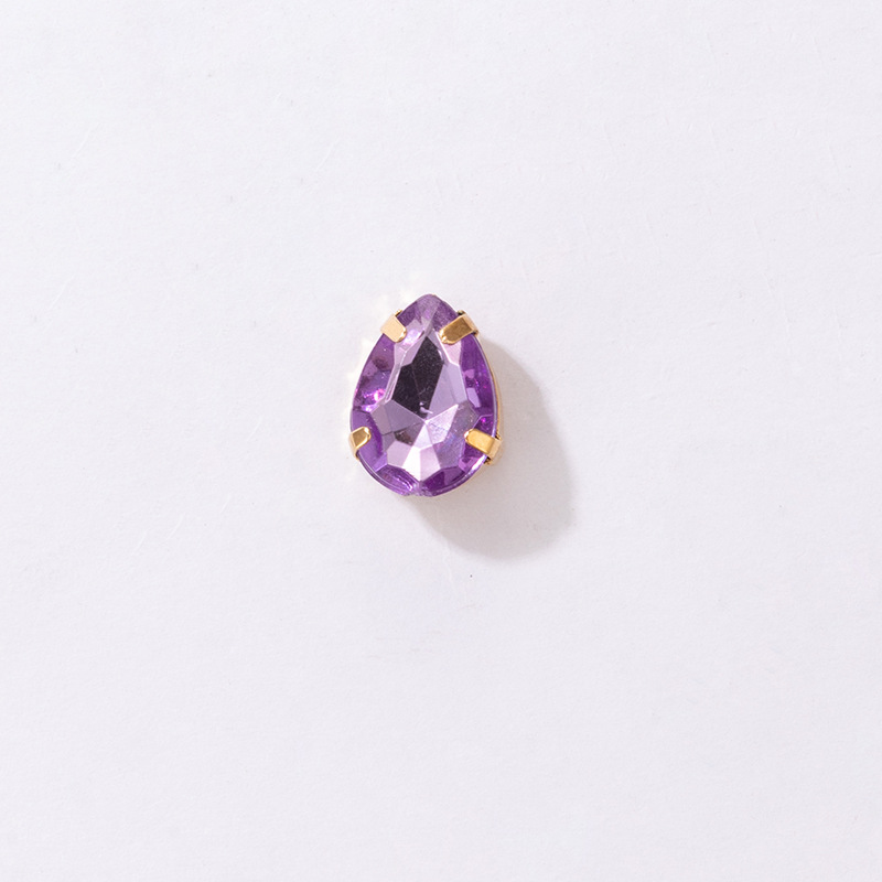 bijoux de style rtro boucles d39oreilles incrustes de diamants violets en forme de gouttepicture15