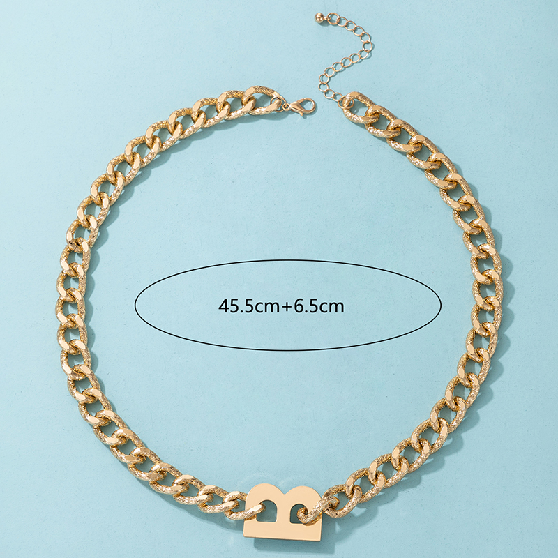hiphop simple short thick chain singlelayer necklace wholesalepicture13