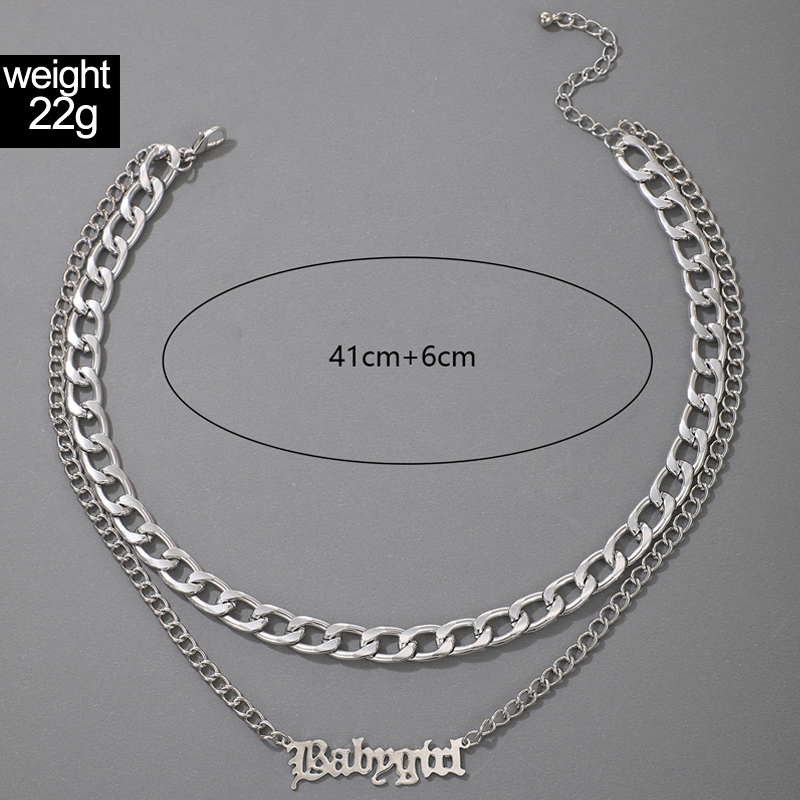 hiphop simple short thick chain singlelayer necklace wholesalepicture3