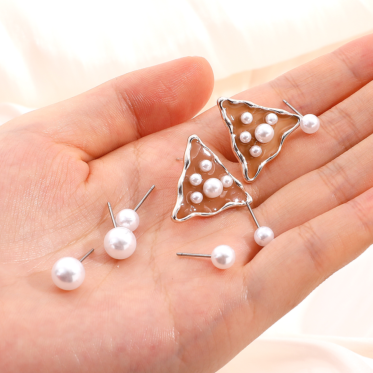 Cute Pearl Stud Earring Set Fashion Earrings Accessories NHHUQ509109picture1