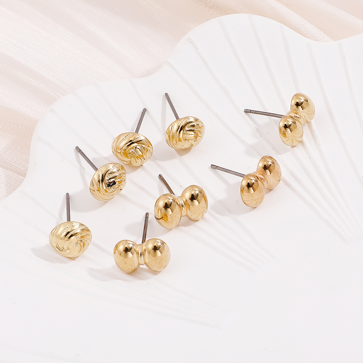 simple fashion Golden stud earrings set NHHUQ509054picture1