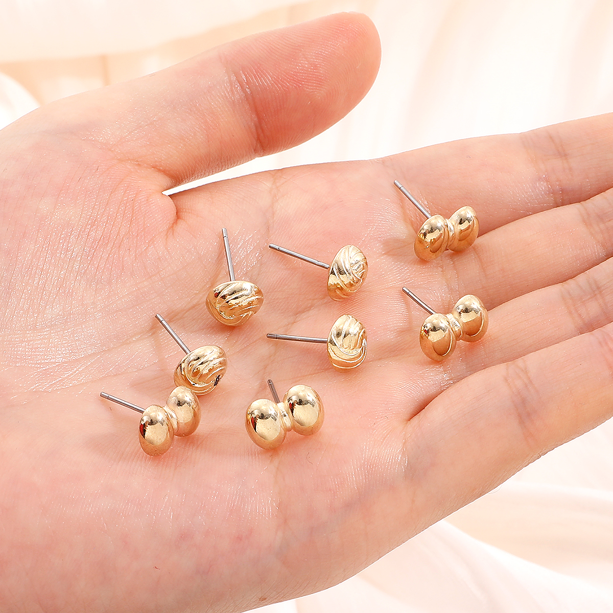 simple fashion Golden stud earrings set NHHUQ509054picture3