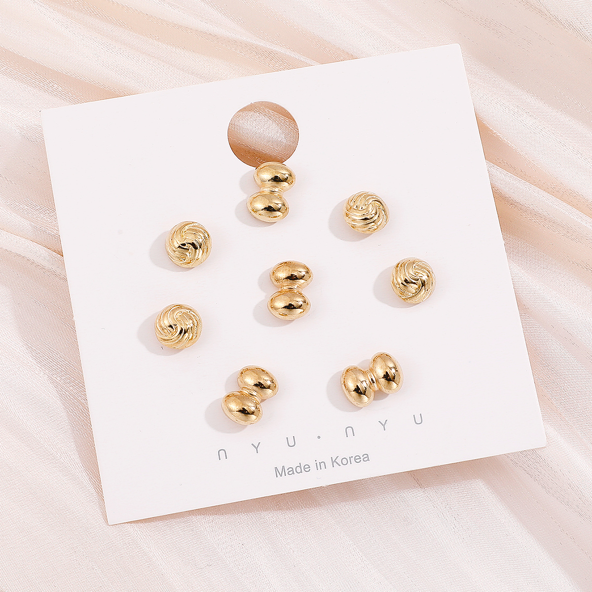 simple fashion Golden stud earrings set NHHUQ509054picture4
