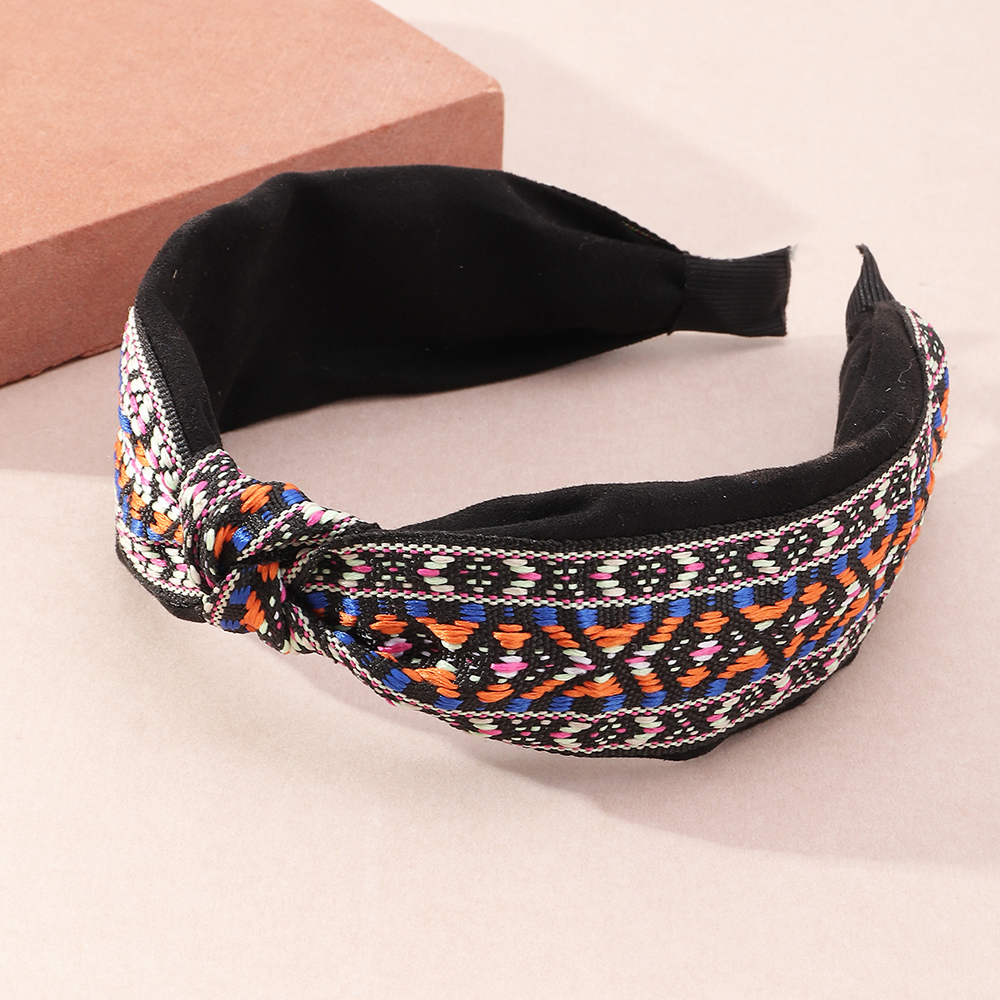 European and American new style widebrimmed fabric hair accessories knotted headband