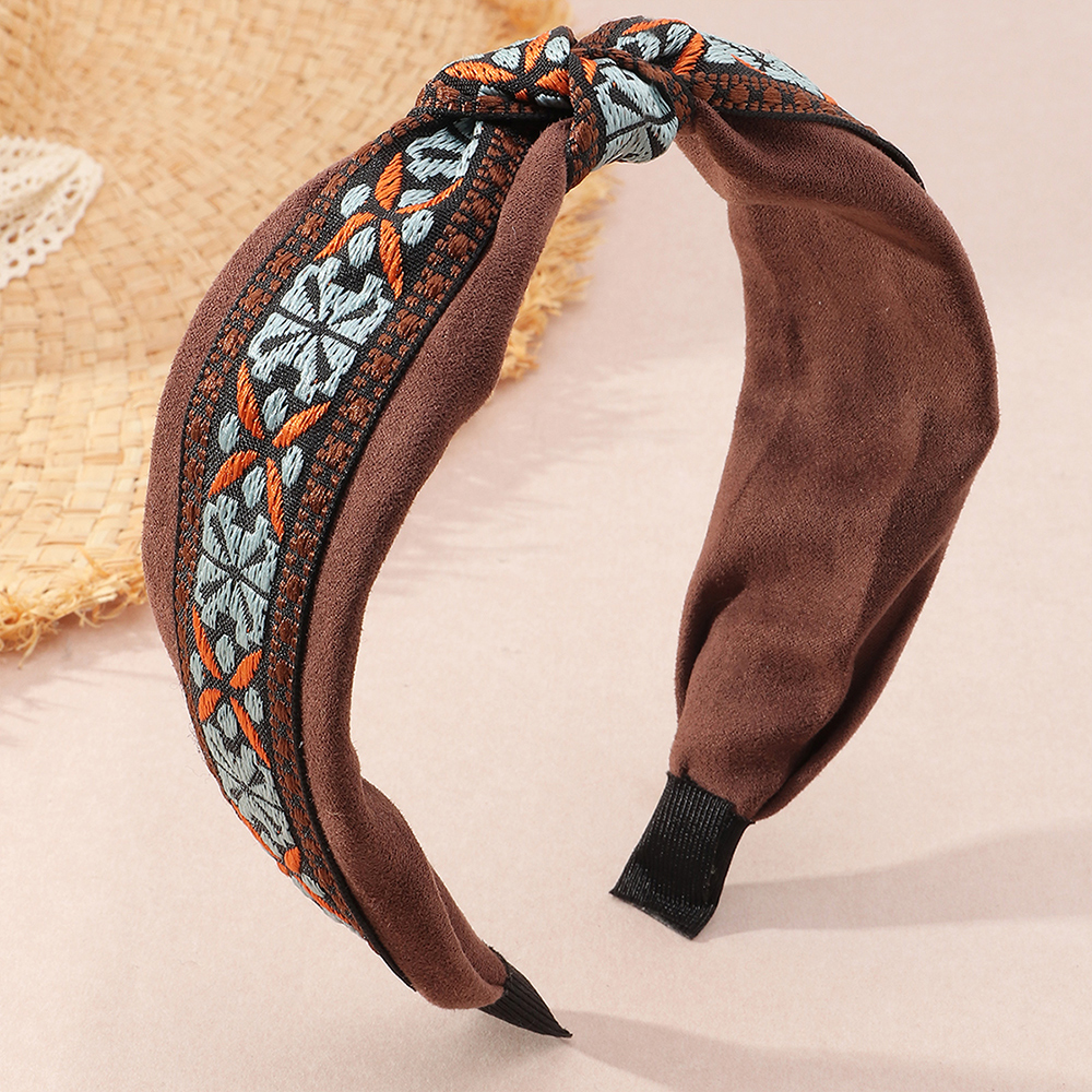 European and American new style widebrimmed fabric hair accessories knotted headband4