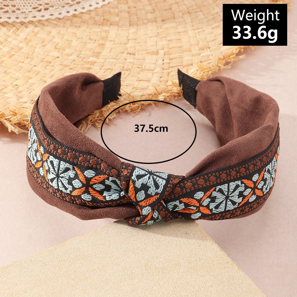 European and American new style widebrimmed fabric hair accessories knotted headband1